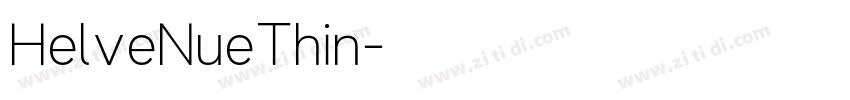 HelveNueThin字体转换