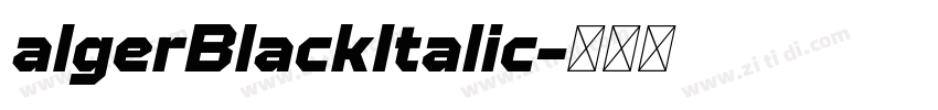 algerBlackItalic字体转换