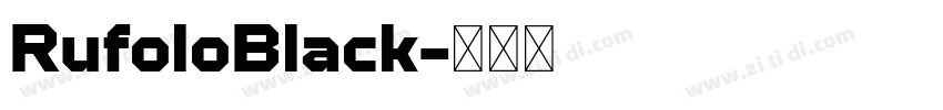 RufoloBlack字体转换