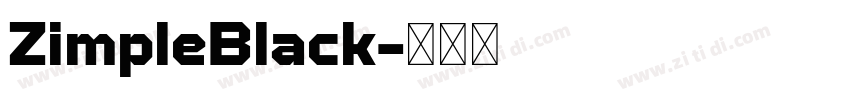ZimpleBlack字体转换