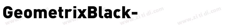 GeometrixBlack字体转换