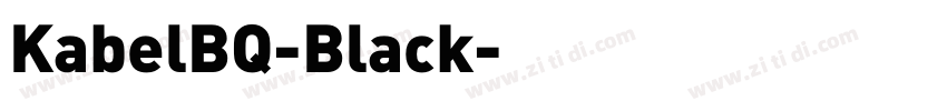 KabelBQ-Black字体转换
