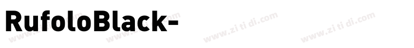 RufoloBlack字体转换