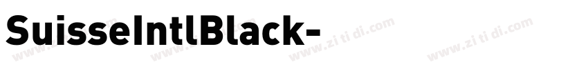 SuisseIntlBlack字体转换