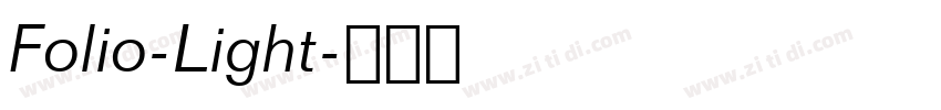 Folio-Light字体转换