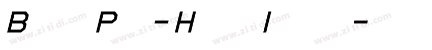 BlissPro-HeavyItalic字体转换