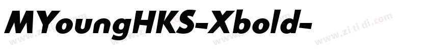 MYoungHKS-Xbold字体转换