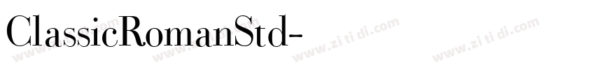ClassicRomanStd字体转换