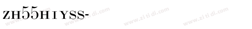 zh55h1yss字体转换