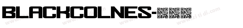 BlackColnes字体转换