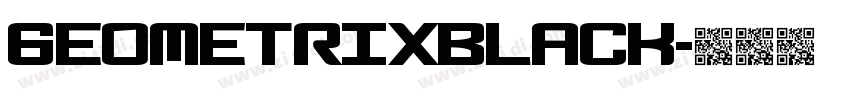 GeometrixBlack字体转换