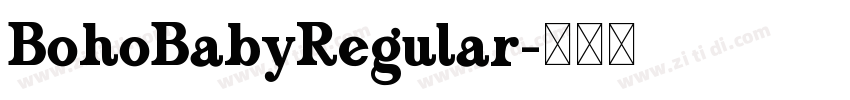 BohoBabyRegular字体转换