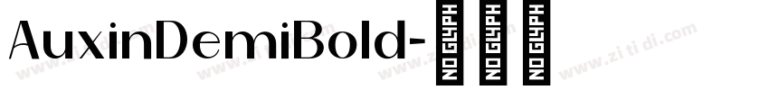 AuxinDemiBold字体转换