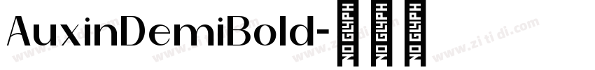 AuxinDemiBold字体转换