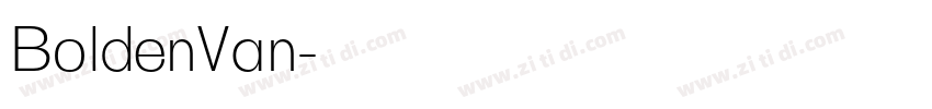 BoldenVan字体转换