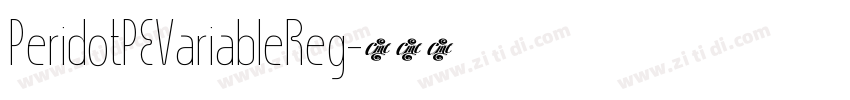 PeridotPEVariableReg字体转换