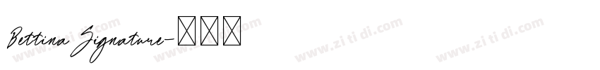 BettinaSignature字体转换