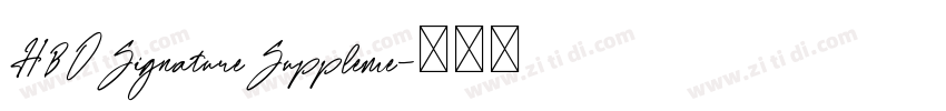 HBOSignatureSuppleme字体转换