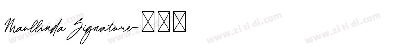 MaullindaSignature字体转换