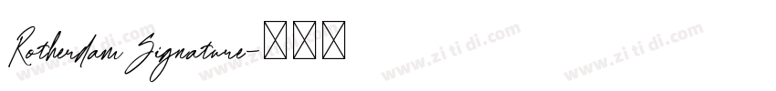 RotherdamSignature字体转换