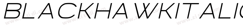 BLACKHAWKItalic字体转换