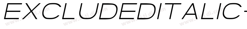 ExcludedItalic字体转换