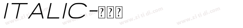 Italic字体转换