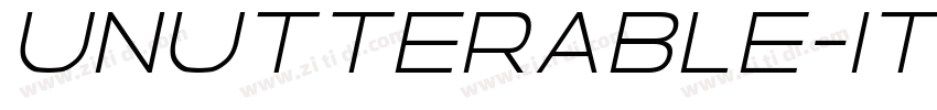 Unutterable-Italic字体转换