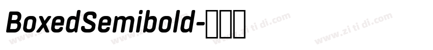 BoxedSemibold字体转换