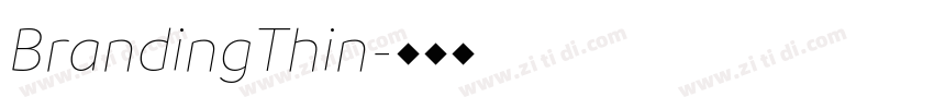 BrandingThin字体转换