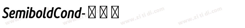 SemiboldCond字体转换
