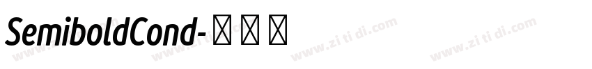 SemiboldCond字体转换