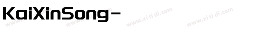 KaiXinSong字体转换