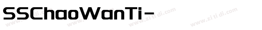 SSChaoWanTi字体转换