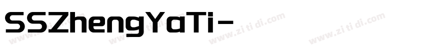SSZhengYaTi字体转换
