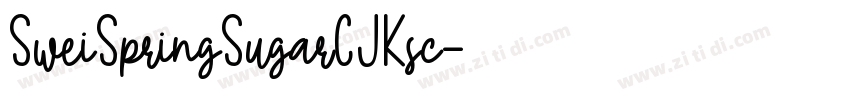 SweiSpringSugarCJKsc字体转换
