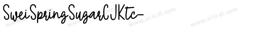 SweiSpringSugarCJKtc字体转换