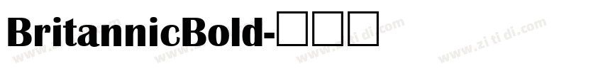 BritannicBold字体转换