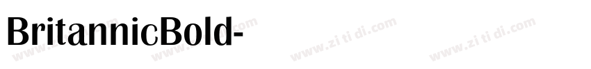 BritannicBold字体转换