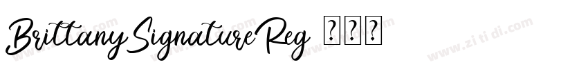 BrittanySignatureReg字体转换