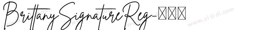 BrittanySignatureReg字体转换