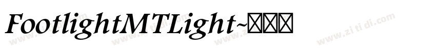 FootlightMTLight字体转换