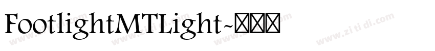 FootlightMTLight字体转换