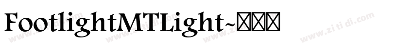 FootlightMTLight字体转换