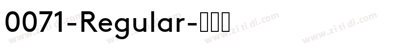 0071-Regular字体转换