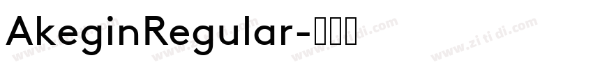 AkeginRegular字体转换