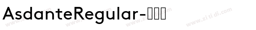 AsdanteRegular字体转换