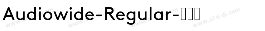Audiowide-Regular字体转换