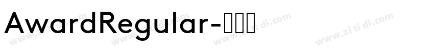 AwardRegular字体转换