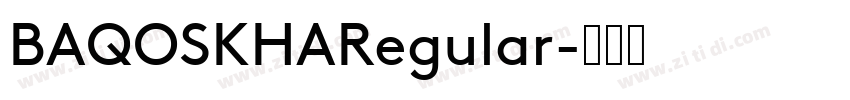 BAQOSKHARegular字体转换